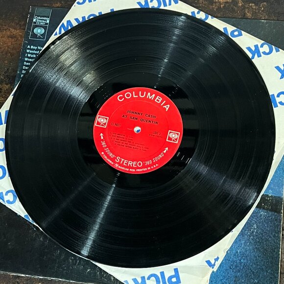 Vtg Johnny Cash 2-Album Bundle: Johnny Cash at San Quentin & at Folsom Prison - Picture 6 of 12